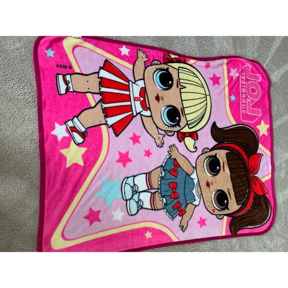 LOL Surprise‎ Soft Fleece Pink Throw Blanket For Kids  Approx 45” x 57” - Picture 6 of 6